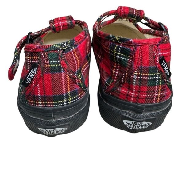 New women's size 5 VANS style 93 Mary Janes red black plaid Rare - Picture 4 of 9